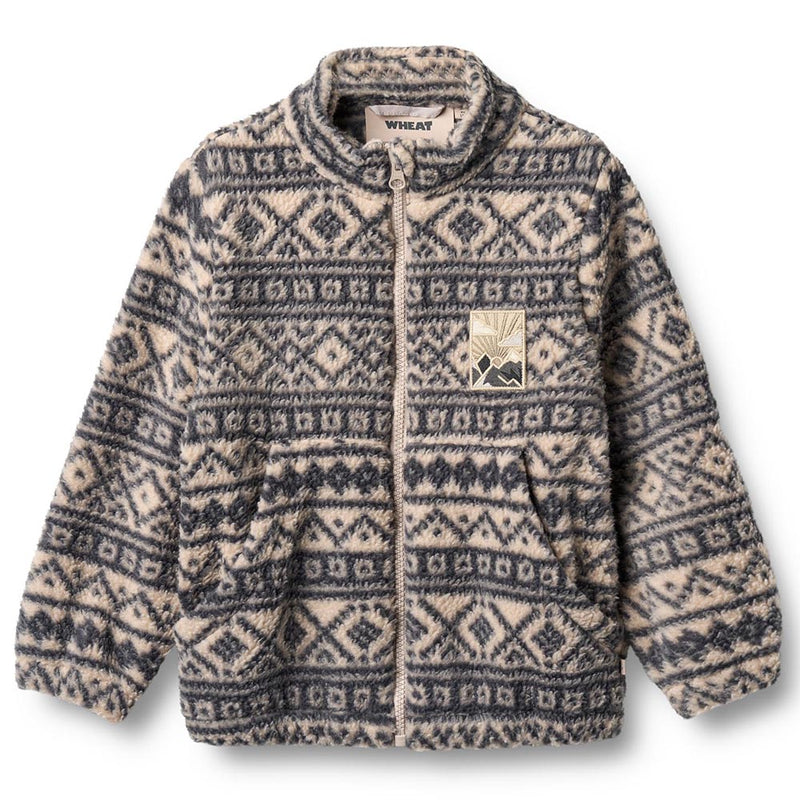 Fleece Jacke Helge Warm Sand Jaquard