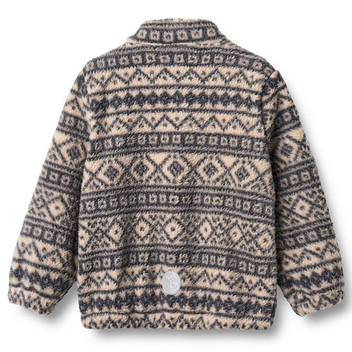 Fleece Jacke Helge Warm Sand Jaquard