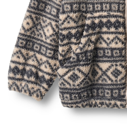 Fleece Jacke Helge Warm Sand Jaquard
