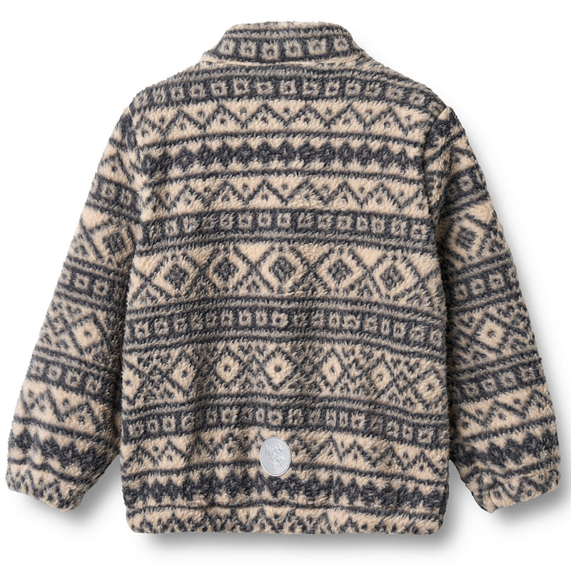 Fleece Jacke Helge Warm Sand Jaquard