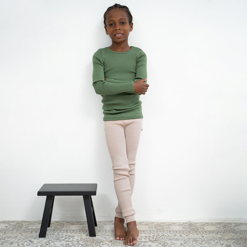 Merino Ripp-Leggings Active Beige