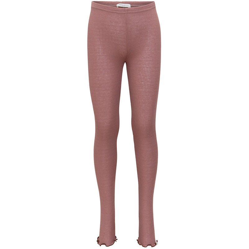 Ripp-Leggings Bieber Frill Antique Rose