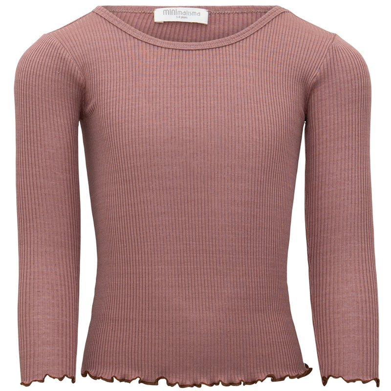 Ripp-Langarmshirt Bergen Frill Antique Rose