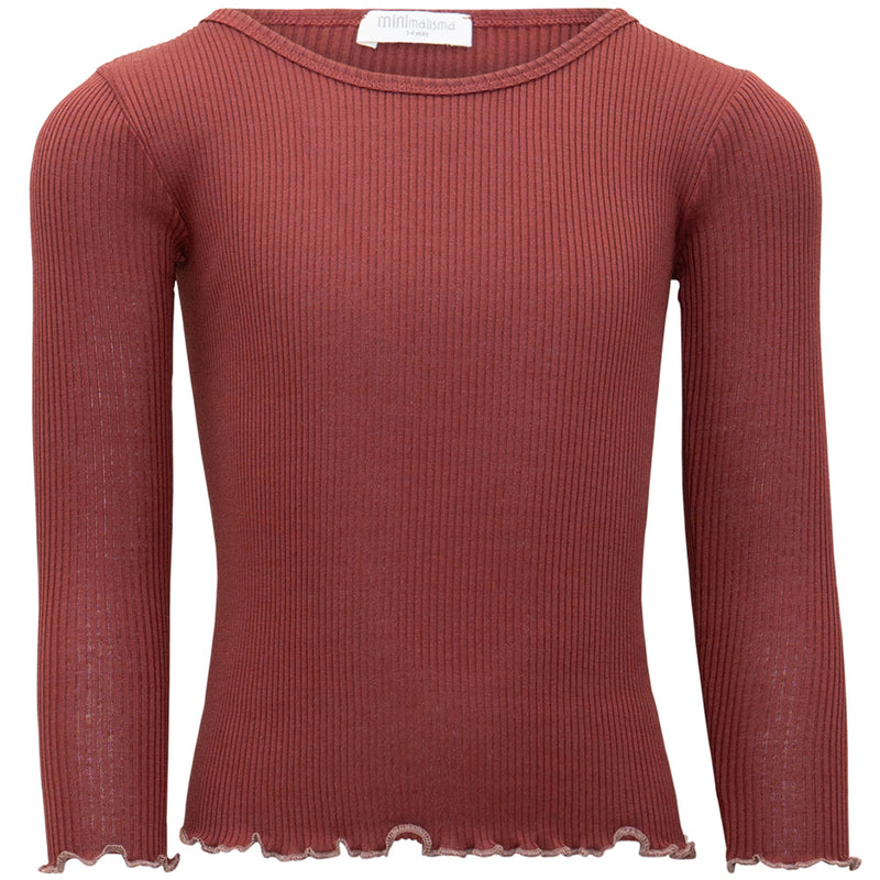 Ripp-Langarmshirt Bergen Frill Hibiscus