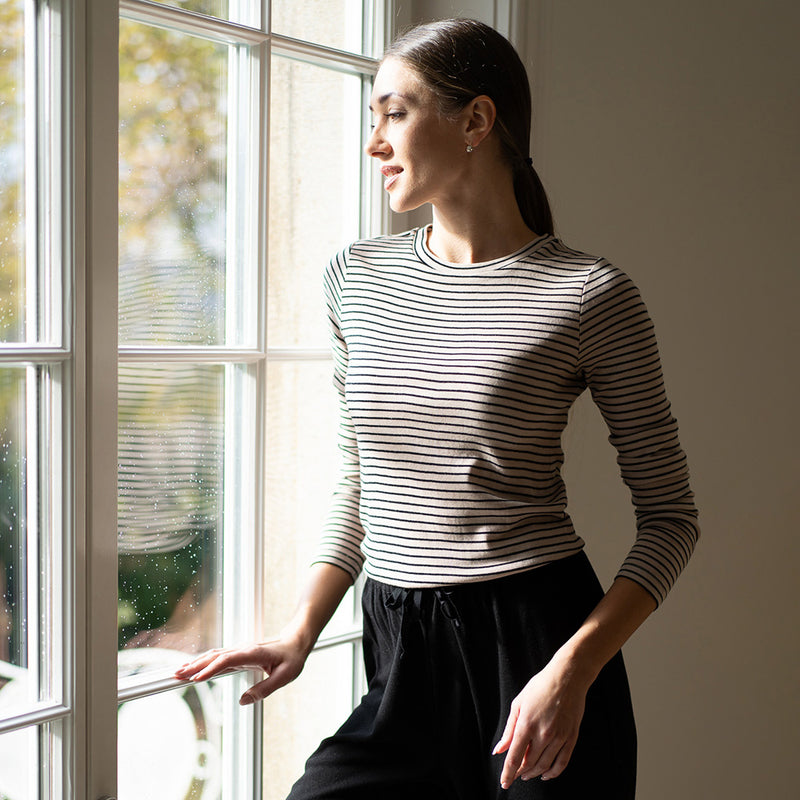 Adult Merino Langarmshirt Victory Monostripe
