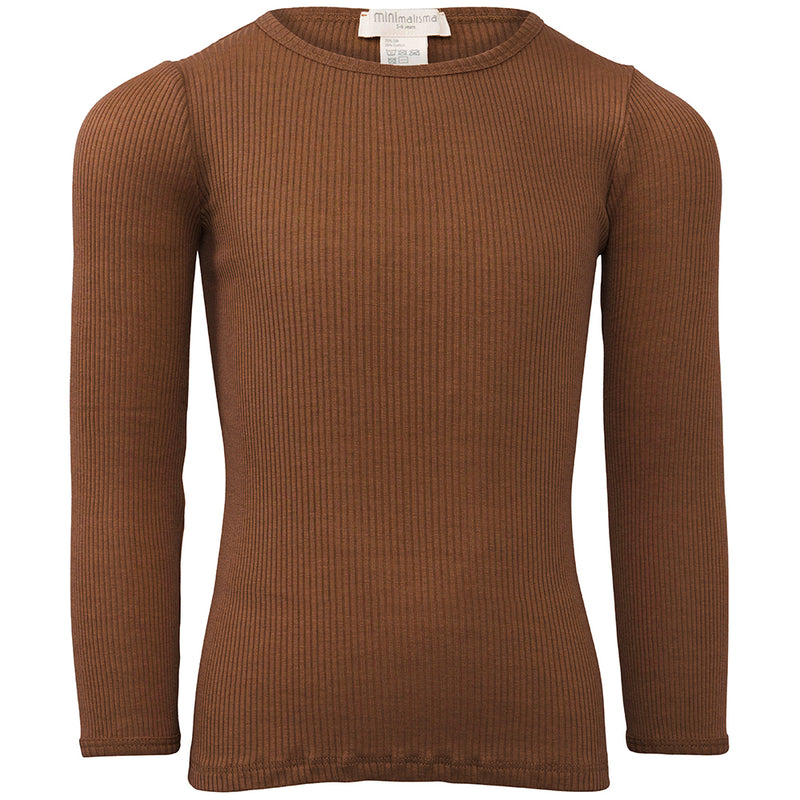 Ripp-Langarmshirt Bergen Chocolate