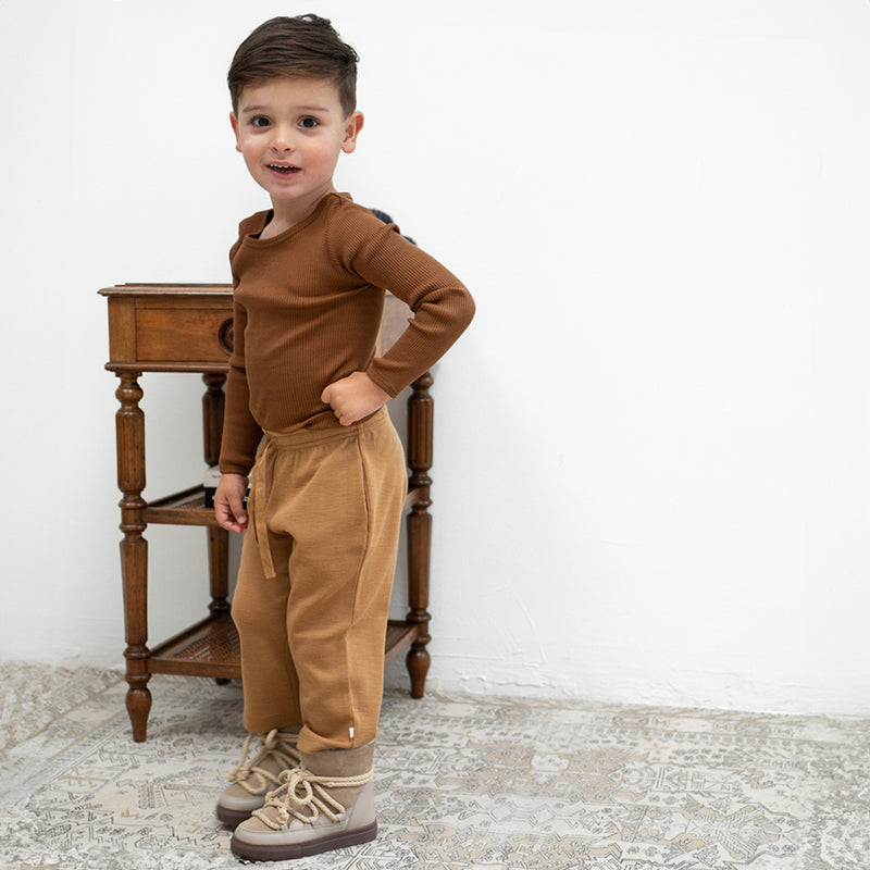 Ripp-Langarmshirt Bergen Chocolate