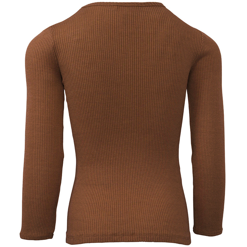 Ripp-Langarmshirt Bergen Chocolate