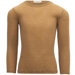 Merino Ripp-Langarmshirt Atlantic Golden Wheat
