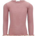 Merino Ripp-Langarmshirt Atlantic Frill Rose