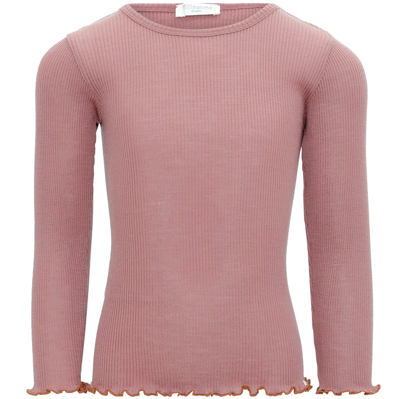Merino Ripp-Langarmshirt Atlantic Frill Rose