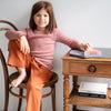 Merino Ripp-Langarmshirt Atlantic Frill Rose