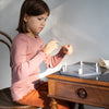 Merino Ripp-Langarmshirt Atlantic Frill Rose