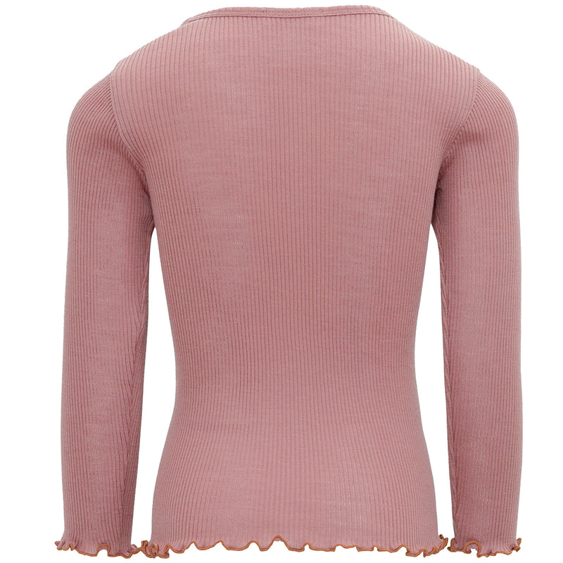Merino Ripp-Langarmshirt Atlantic Frill Rose