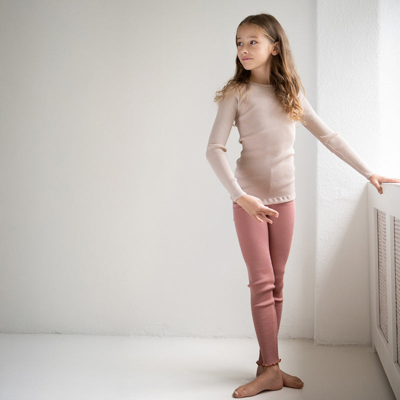Merino Ripp-Leggings Arona Rose