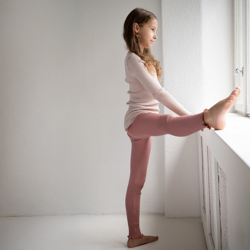 Merino Ripp-Leggings Arona Rose