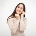 Adult Merino Langarm-Rollkragenshirt Vakrast Beige