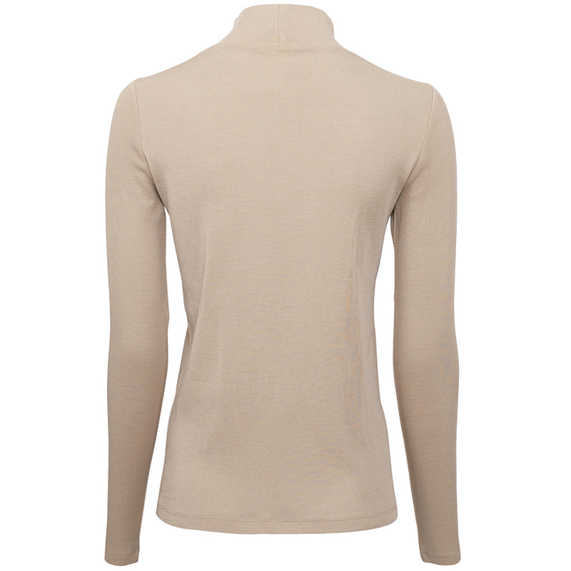 Adult Merino Langarm-Rollkragenshirt Vakrast Beige