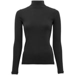 Adult Langarm-Rollkragenshirt Vakrast Merinowolle Black