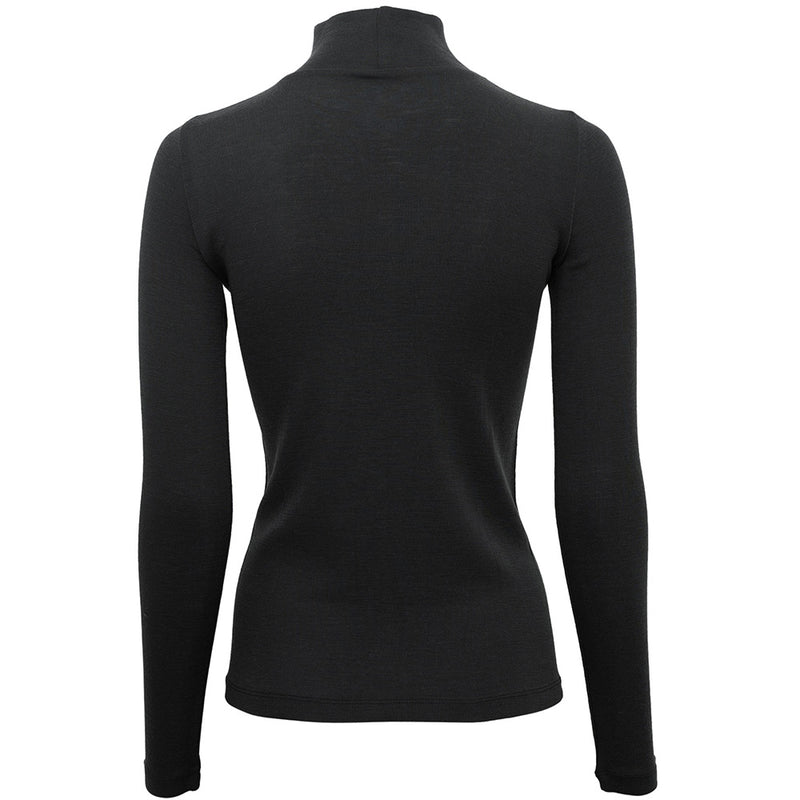 Adult Langarm-Rollkragenshirt Vakrast Merinowolle Black