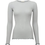 Adult Langarmshirt Vakker Merinowolle Light Grey with Midnight contrast