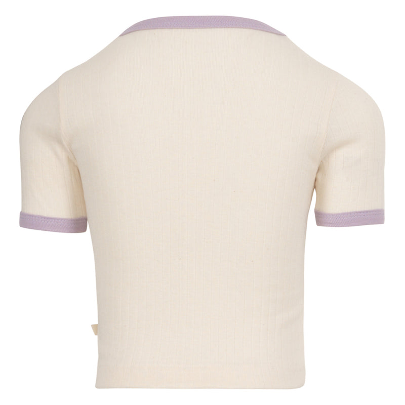 Ripp-Shirt Nori Nature with Lilac contrast