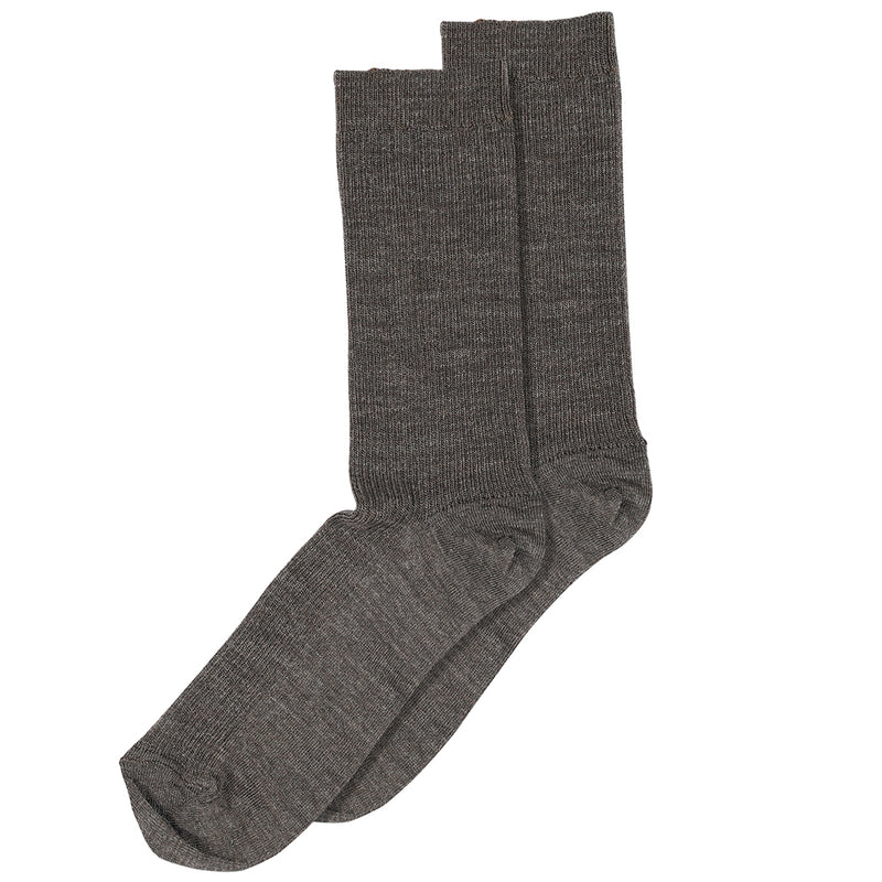 mpWoman Fine Wool Rib Socks Dark Brown
