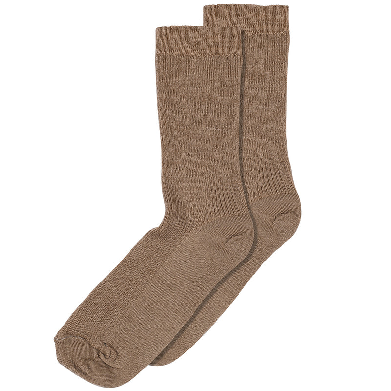mpWoman Fine Wool Rib Socks Coca Mocha