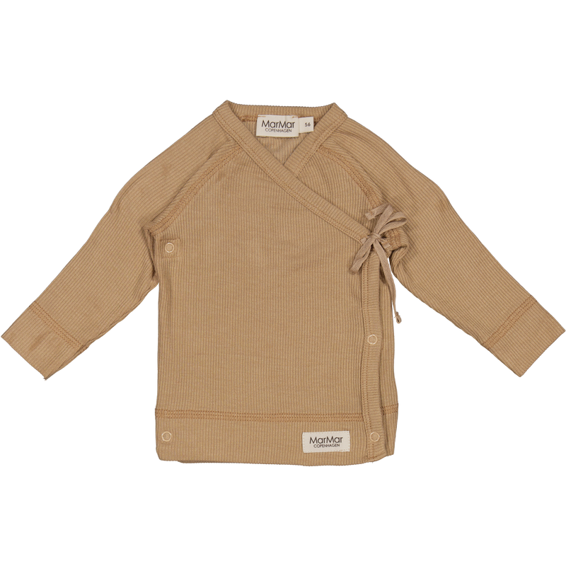 Geripptes Baby Wickelshirt Tut Wrap Micro Modal Fine Cumin