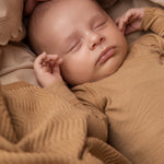 Geripptes Baby Wickelshirt Tut Wrap Micro Modal Fine Cumin