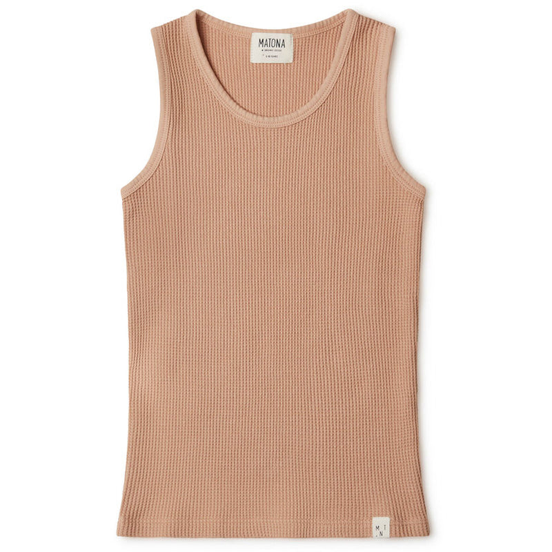 Waffel-Tanktop Terracotta
